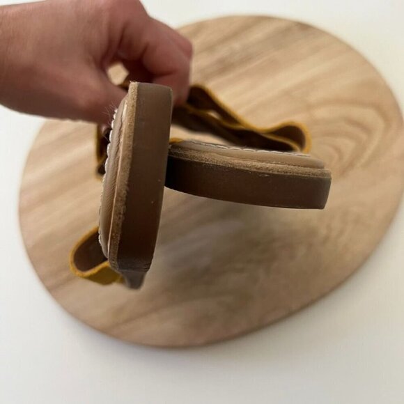 Sorel Yellow Genuine Suede Woven Slide Summer Sandals 9.5 - Picture 5 of 8